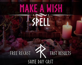 Make A Wish Spell, Same Day Cast, Fast Spell Casting, Custom Wish Spell, Cast A Wish, Spell Cast, Power Spell, Sameday Spell, Spellcaster