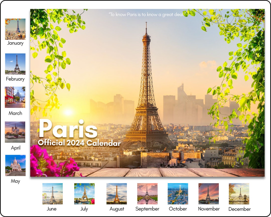 2025 Paris Wall Calendar Paris Photo Calendar Paris 2025 Etsy