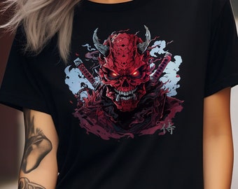 T-shirt Samurai zombie Mask Samurai Style japonais Harajuku fashion Horror shirt