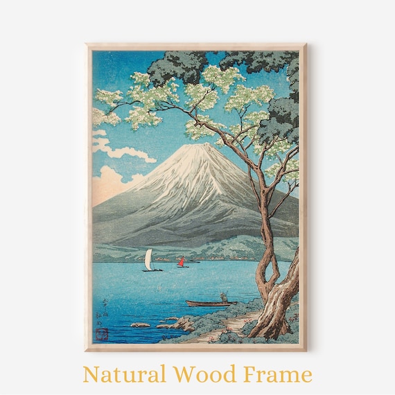 Mount Fuji Art | Japanese Minimalist Art | Japanese Vintage Wall Art |  Japanese Landscape Print | Japanese Art Print