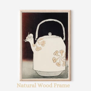 Flower Pot Tea , Teapot Wall Art , Japanese Ceramic Poster , Japan Pottery , Chinese , Bijutsu Sekai , Japanese Wall Art , Vintage Art