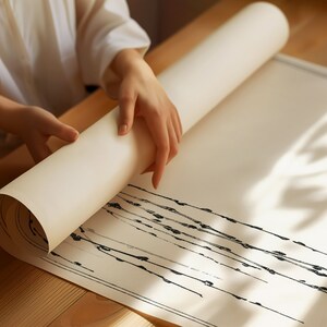 Arte de parede minimalista - Impressão de arte japonesa - Arte de parede japonesa em preto e branco - Arte de parede minimalista abstrata - EMOLDURADO imagem 5