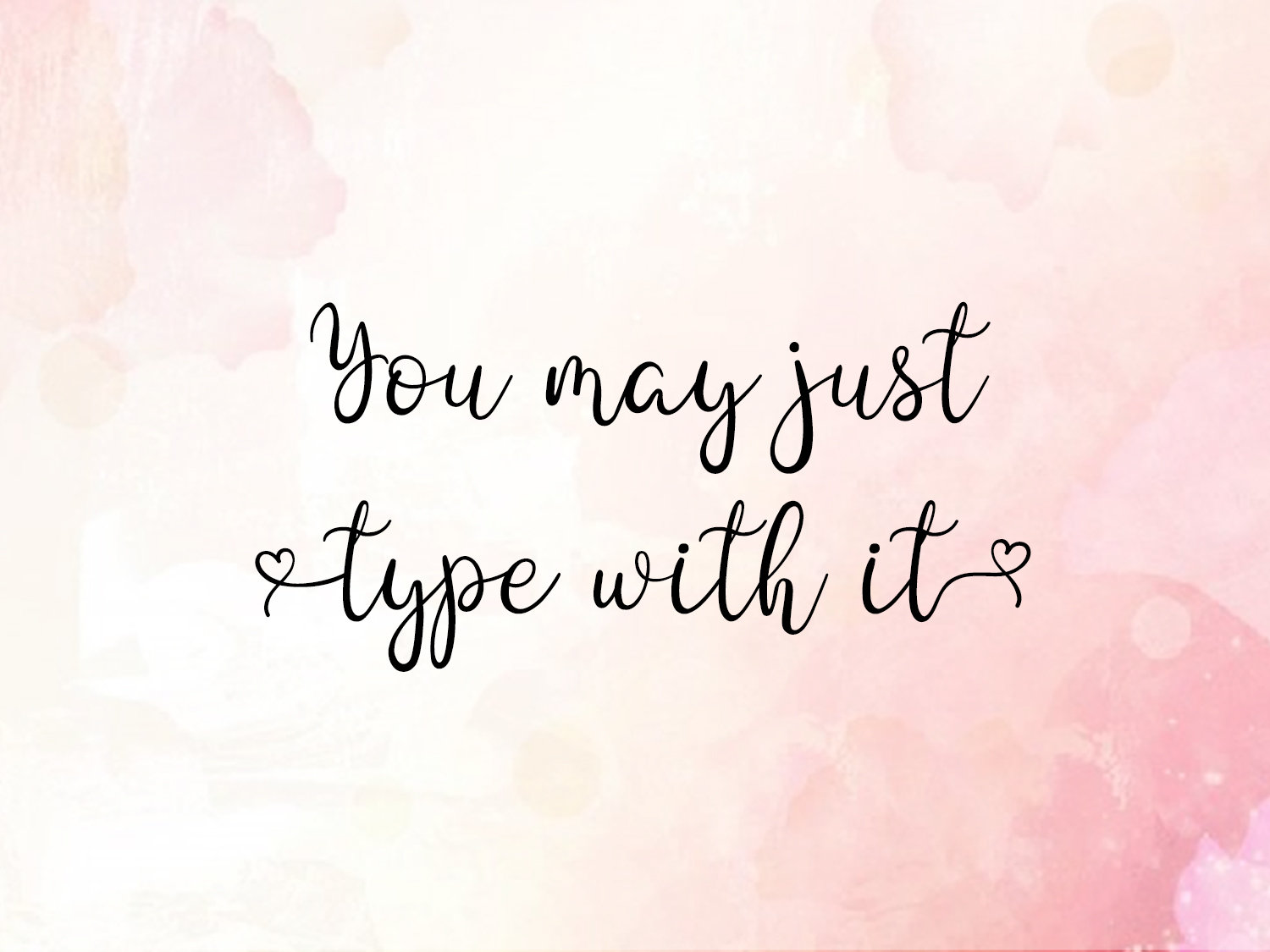 Handwritten Lovely Font With Hearts Ttf Otf Digital Download Etsy