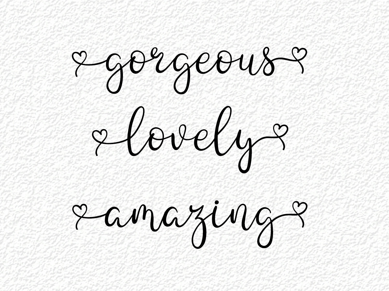 Handwritten Lovely Font With Hearts Ttf Otf Digital Download Etsy