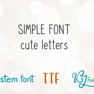 Printed font - Handwritten font - TTF - Simple font - Installable font