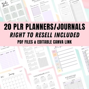 PLR Planner Bundle, MRR Resell, Private Label Rights, Master Resell Rights, PLR Journal, plr digital products, done for you digital products