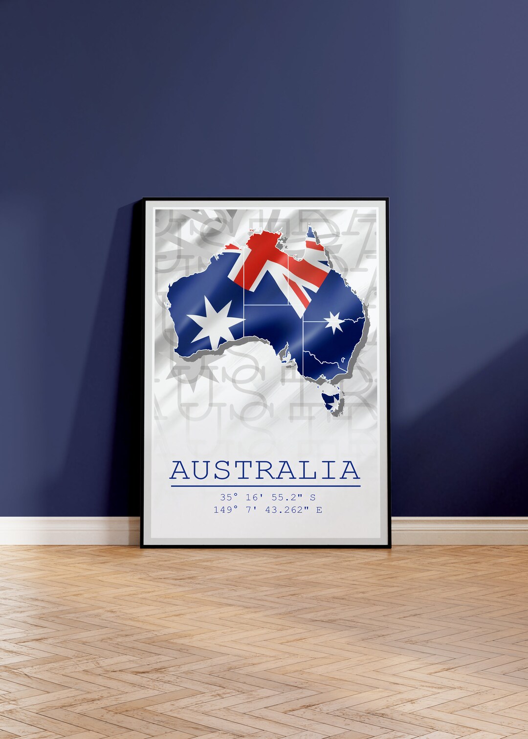 Australia Wall Art Map of Australia Australia Travel Poster - Etsy