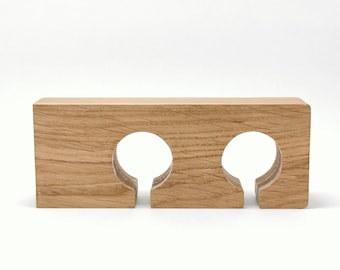 Double Wooden Curtain Rod Bracket