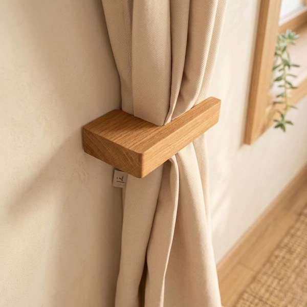 Rustic Wooden Curtain Back Holder