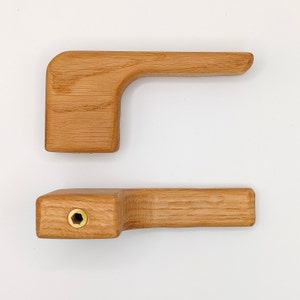 Support arrière de rideau en bois rustique