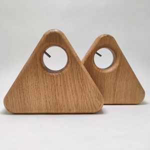 Triangle Rustic Wooden Curtain Rod Bracket