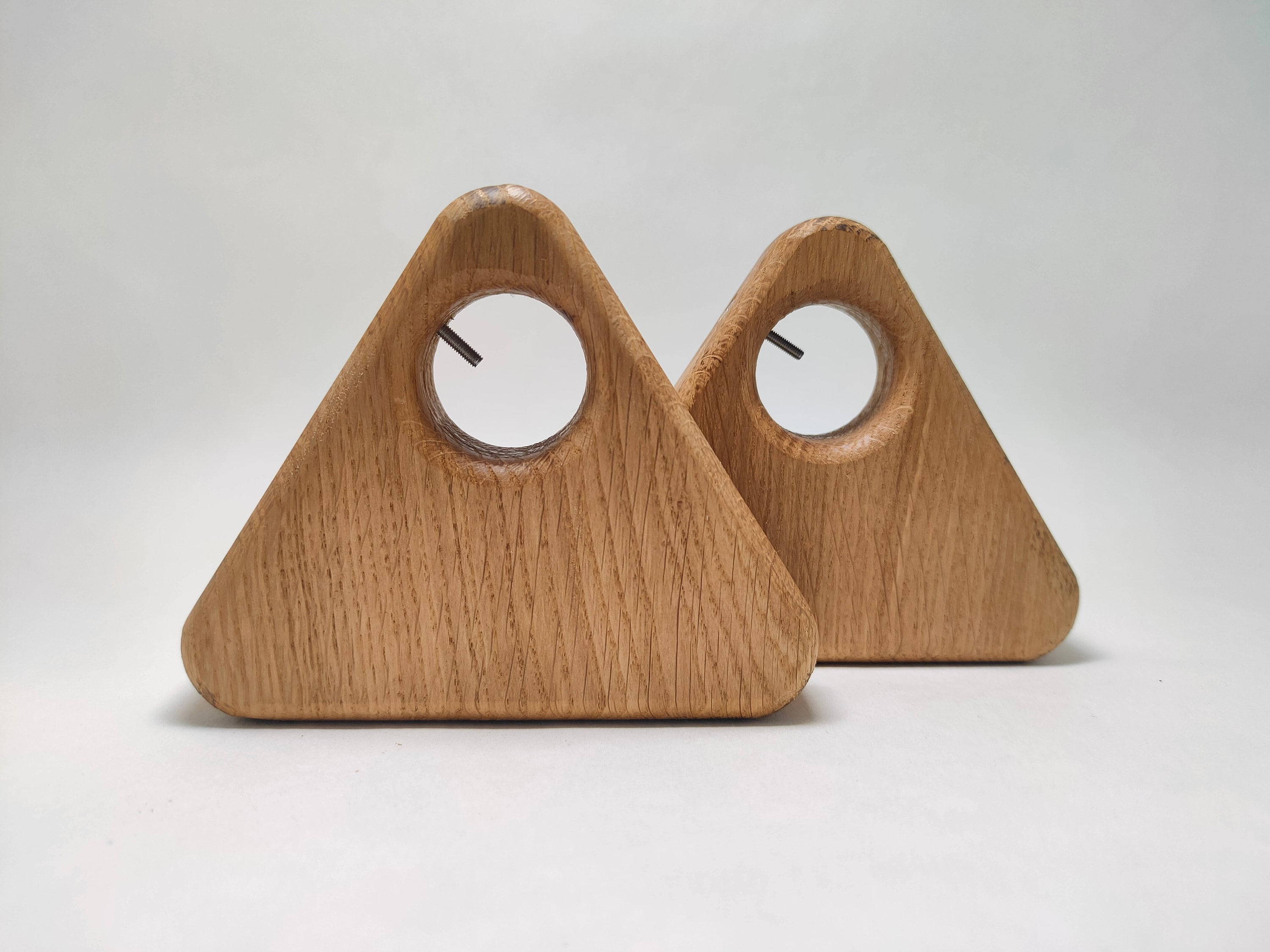 Triangle Rustic Wooden Curtain Rod Bracket