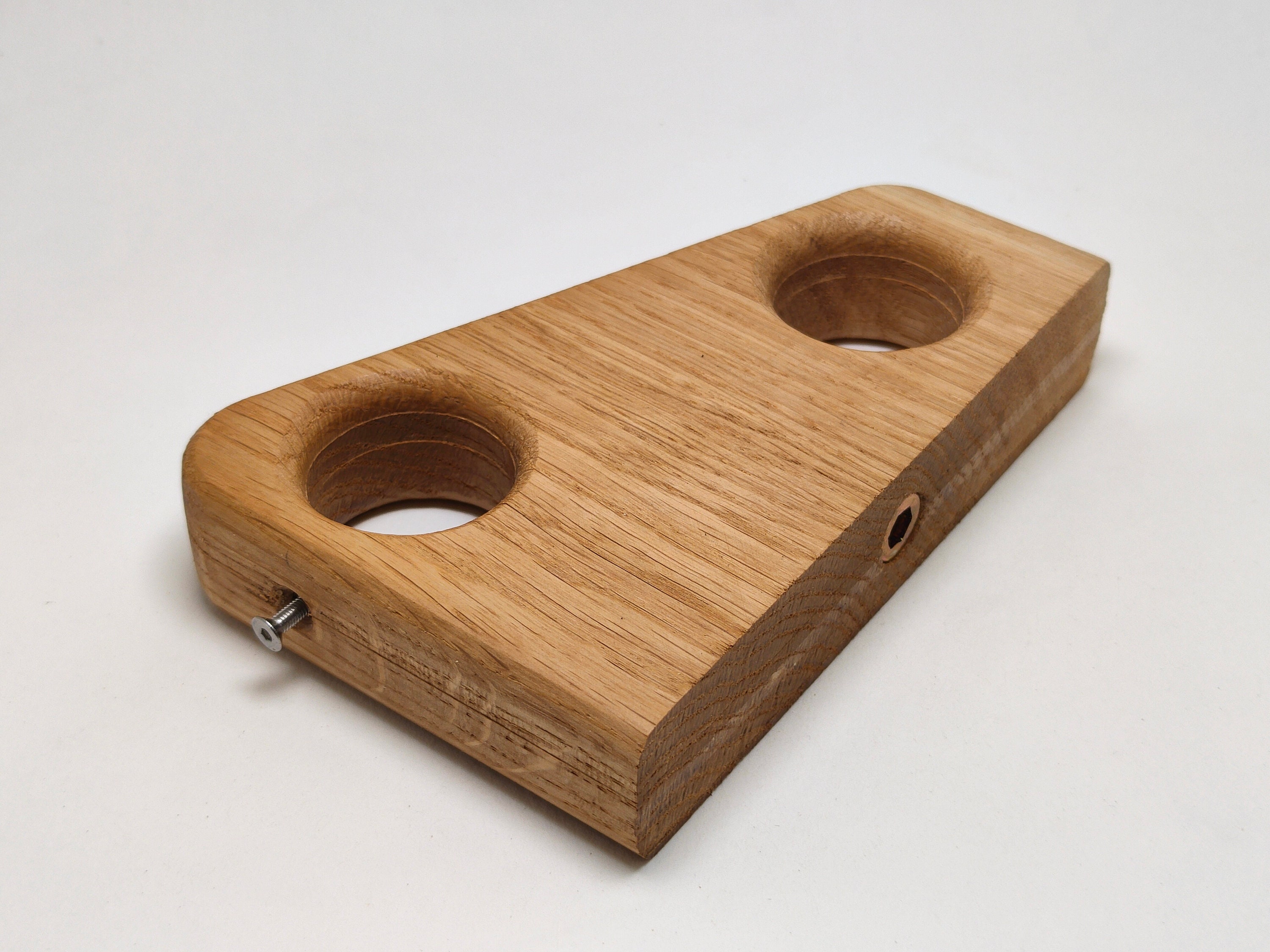 Double Rustic Wooden Curtain Rod Bracket