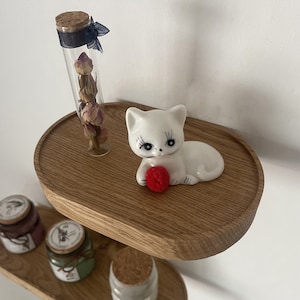 Wooden Floating Shelf, Small Wooden Floating Plant Shelf, Solid Oak Shelf, Wall Shelf 画像 4