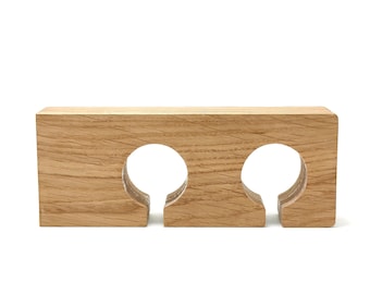 Double Wooden Curtain Rod Bracket
