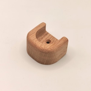 Handmade Oak Rod Brackets – Wooden Wall Mount Holders for Closet Rods, Curtain Poles, Dowel Bars