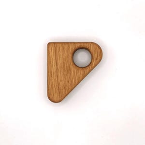 Supporto per asta per tenda in legno rustico triangolare