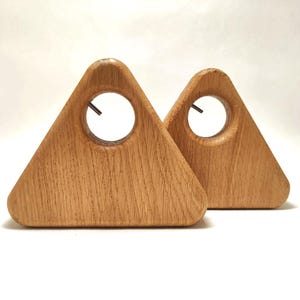 Triangle Rustic Wooden Curtain Rod Bracket