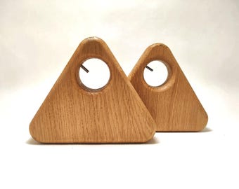 Triangle Rustic Wooden Curtain Rod Bracket