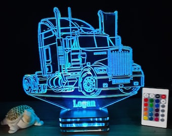 Kenworth, Truck, Personalized 3 d lamp Design, Gift, Birthday, Lamp Night, Wedding Gifts, Classic,