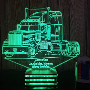 Personalisierte Western Star Truck Lampe: 3D-LED-Nachtlicht