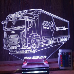 Ford, Truck, Personalized, Firm, Company Logo Lamp Design, Present, Gift, Birthday, Lamp Night, Gifts Truck, Transport, Auto Accessory,