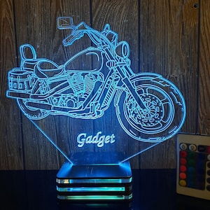 Honda, Honda Shadow, Personalized, company logo, lamp design, gift, birthday, lamp night, motorcycle, transport, auto accessory,