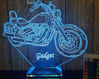 Personalized Honda Shadow 3D Lamp: Custom Motorcycle Night Light