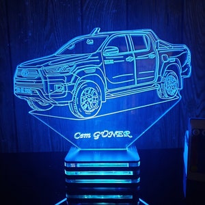Personalized Toyota Hilux 3D Lamp: Custom Truck Night Light