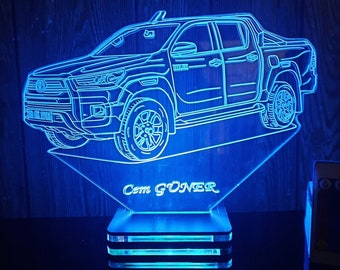 Personalized Toyota Hilux 3D Lamp: Custom Truck Night Light