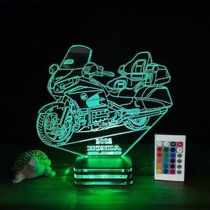 Personalized Motorcycle 3D Lamp: Company Logo Night Light