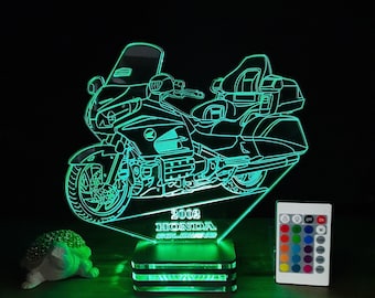 Personalized Motorcycle 3D Lamp: Company Logo Night Light