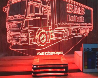 Personalized Company Logo Truck Lamp: Custom LED Night Light