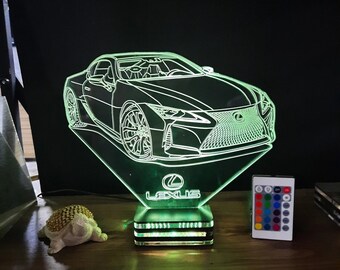 Personalized Lexus 3D Lamp: Classic Car Night Light