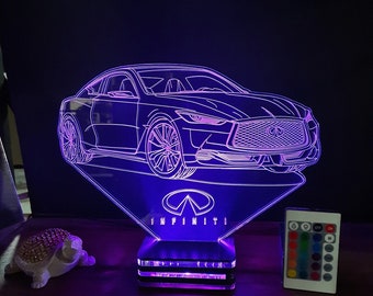Personalized Infiniti Car 3D Lamp: Custom Night Light