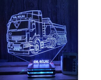 Personalized Renault Truck Lamp: Company Logo LED Night Light