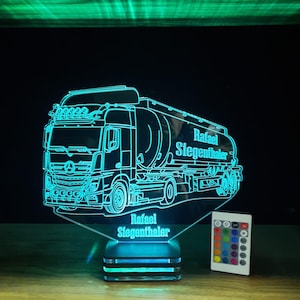Personalized Mercedes Truck LED Lamp: Company Logo Gift