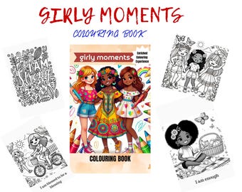 Girly moments -Colouring book, digital dowload, printable download, coloring book,