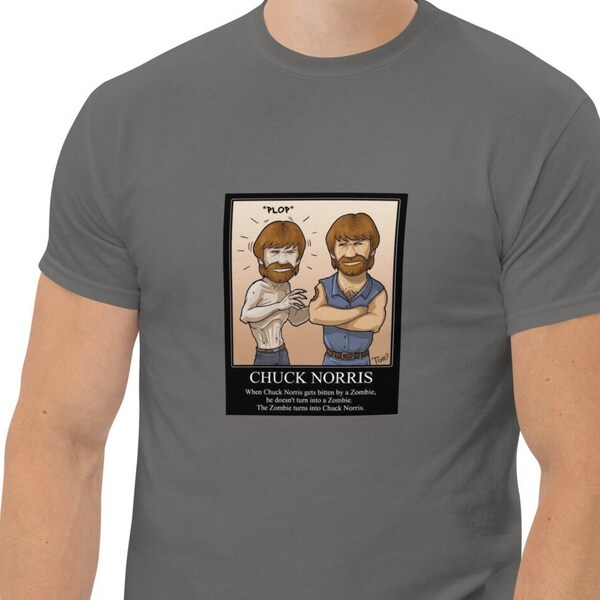 T-shirt Vintage Threadless 2XL Noir - Motif Chuck Norris/Abe Lincoln/T-Rex, Coton, Occasion