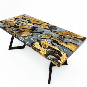 2024 Design Olive Epoxy Resin Dining Table - Custom Olive Wood Epoxy Table - Handmade Olive Slab Epoxy Dining Table - Custom Wood Table