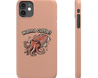 Wanna Cuttle? Cuttlefish iPhone Case | Slim iPhone Case