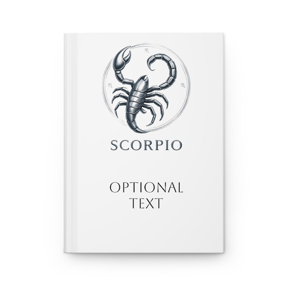 Customizable Scorpio Zodiac Crest Hardcover Journal | Zodiac Notebook