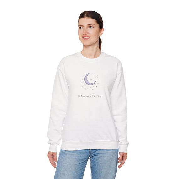 Moon Phase Minimalism Crewneck Sweatshirt | celestial phase graphic, constellation art