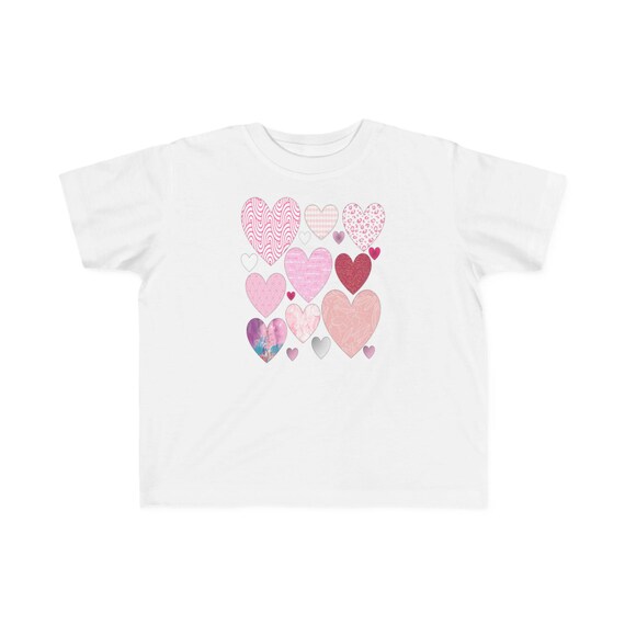 Textured Hearts Toddler Tee | Heart Graphic