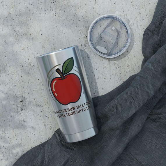 Teacher Gift | Teacher Appreciation Quote | Red Apple Illustration Tumbler | 20oz Travel Cup