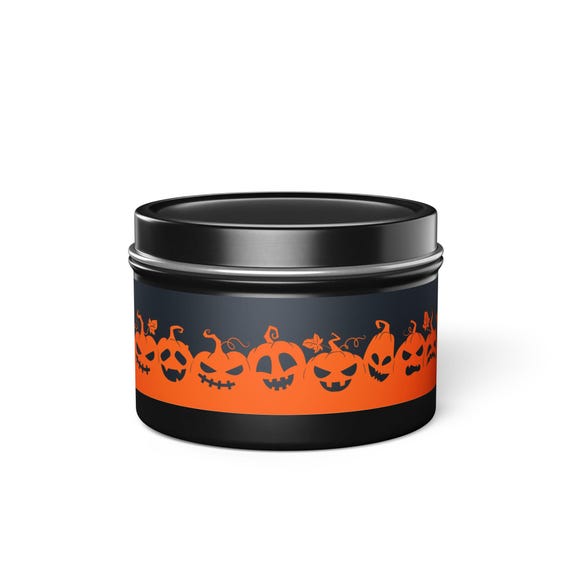 Halloween Spooky Jack-o'-lantern Tin Candles