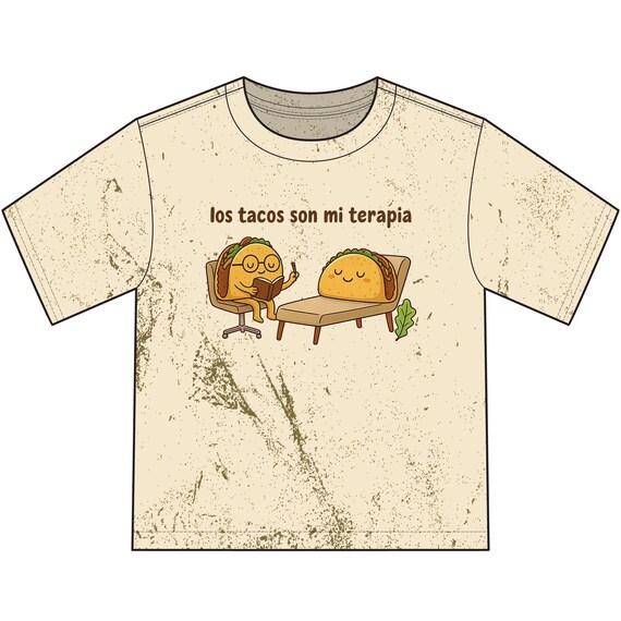 los tacos son mi terapia T-Shirt | Taco Therapist Illustration