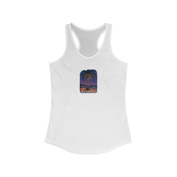 Mele Kalikimaka - Christmas Women's Ideal Racerback Tank