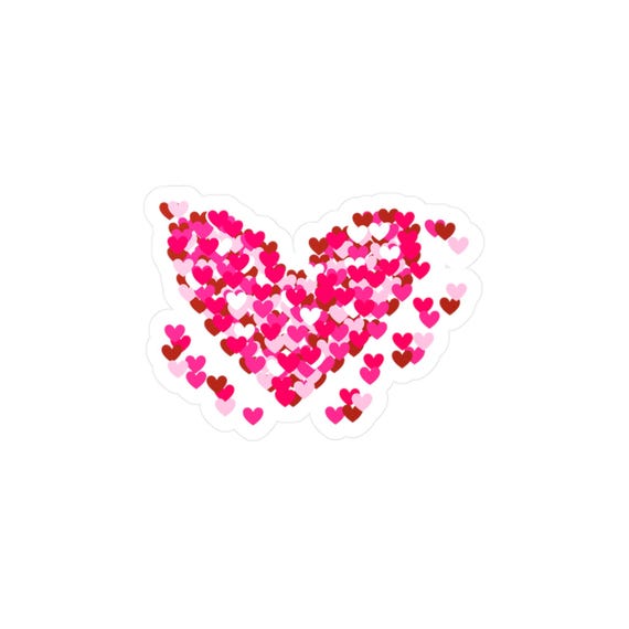 Heart Pattern - Valentines - Kiss-Cut Vinyl Decals