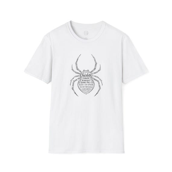 Charlotte Spider Illustration T-Shirt | Spiderweb Graphic